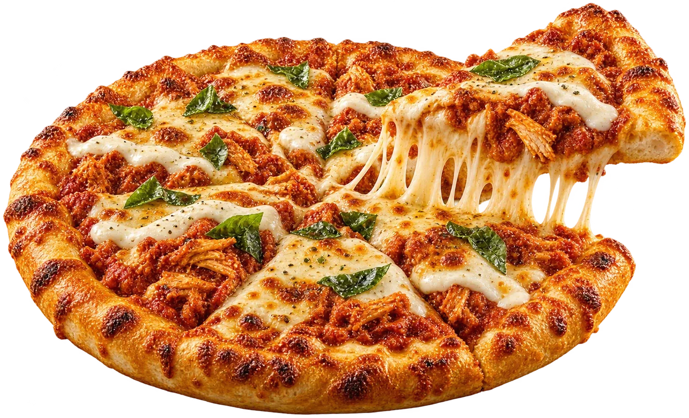 Lazania pizza with a lasagna-style top